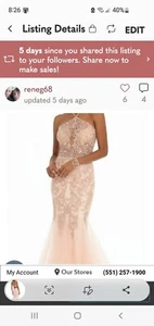 Beautiful Light Pink Lace/toole Prom / Party Dress - Picture 1 of 4