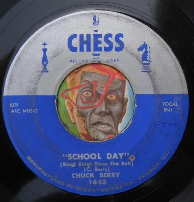 HEAR Chuck Berry 45 School Day / Deep Feeling CHESS R&B rocker - Image 1 of 2
