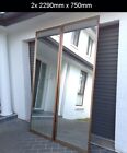 2X 2290 X 750 Bronze Frame Wardrobe Mirror Sliding Doors + Tracks