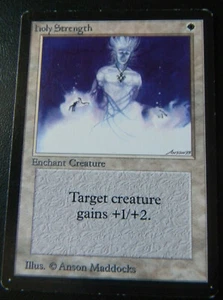HOLY STRENGTH : MTG : BETA : 1993 : VERY GOOD/FINE : SEE PHOTO'S - Picture 1 of 2