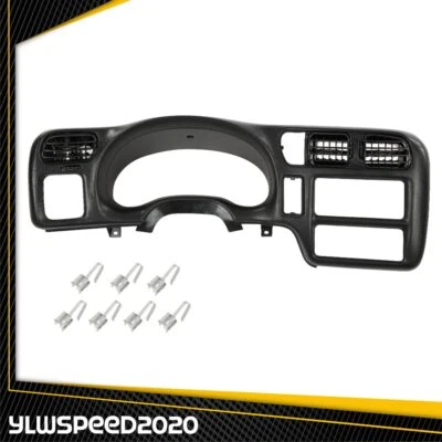 Fit For 98-04 Chevy S10 Jimmy Sonoma Cluster Blazer Dash Bezel Trim Cover Black - Image 1 of 4
