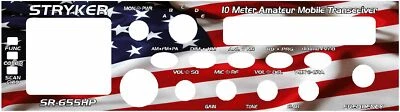 Stryker SR-655HP CB Radio Face Plate Graphic Decal Any Design Color Galaxy RCI - Image 1 of 4