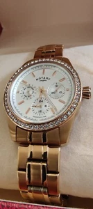 Rotary Women's Watch Rose Gold  37mm Model LB00160/02S - Picture 1 of 17