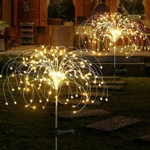 150 LED Solar Firework Fairy Lights Outdoor Waterproof Path Garden Decor Lamp US - Picture 1 of 27