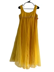 Vintage gelbes 60er 70er Jahre Party Ballkleid DEADSTOCK - Bild 1 von 2