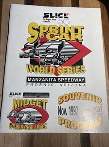 1992 Slick 50 Sprint Car World Series Program, Manzanita Speedway Phoenix AZ - Bild 1 von 19