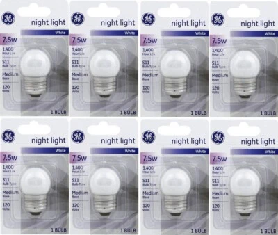 GE 41267 7.5 Watt White Night Light Bulb - Quantity 8 - Image 1 of 4