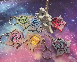 Genshin Impact Vision Spinning Keychain - Mondstadt Edition - 7 Element Choices - Picture 1 of 8