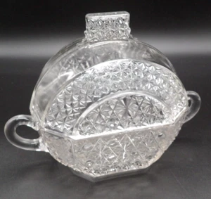 EAPG High Dome Covered Dish with Handles Daisy and Button Pattern 8.5" x 6.25" - Picture 1 of 15
