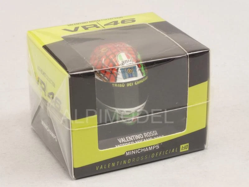 Helmet MotoGP Misano 2008 Valentino Rossi  1/10 scale- 1:10 MINICHAMPS 315080056 - Immagine 1 di 1