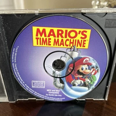 Mario’s TIME MACHINE GAME 1993-94 PC & MAC Super MARIO NINTENDO DISC ONLY  - Image 1 of 3