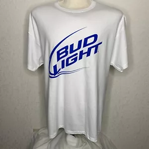 New Bud Light T Shirt Sz XL White In Sealed Bag Beer Drinking Promo - Picture 1 of 5