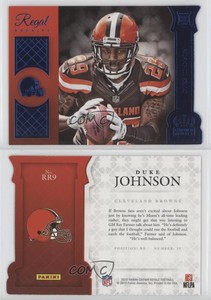 2015 Panini Crown Royale Regal Rookies Die-Cuts Blue Duke Johnson #RR9 Rookie RC