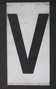Vintage Tin Letter "V" Movie Marquee Country Store Sign Advertising Country Home - Picture 1 of 1