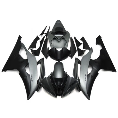 Fairings Kit for Yamaha YZF600-R6 2008 - 2016 09 11 13 15 R6 Body Kit Black Grey - Image 1 of 4