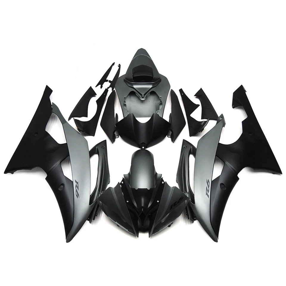 Bodywork For Yamaha YZF600-R6 2008 - 2016 09 11 13 15 R6 Fairings Kit Black Grey - Image 1 of 4