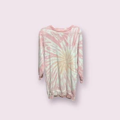 GAP - Girls Sleeve Dress Size 10 Large Pink Tie Dye Ladies Kid Pocket Dress - Image 1 of 4