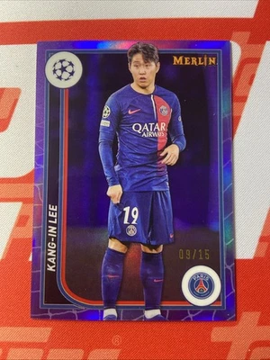 2023-24 Topps Merlin Uefa Club Competitions Kang-in Lee #90 Purple Refractor /15 - Image 1 of 4