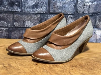 Zapatos de salón botín de lana de cuero Plenty By Tracy Reese talla 40 EE. UU. 10 Foto 1 de 4