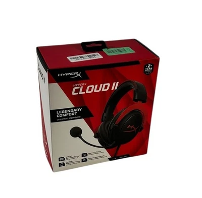Cuffie Gaming Cablate HyperX Cloud II Funzionanti PC PS5 PS4 Rosso e Nero Nuove Scatola Aperta - Immagine 1 di 4
