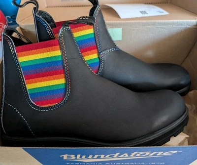 Botas Chelsea Blundstone 2105 Rainbow - Cuero Negro Para Mujer 9/Hombre 7 Foto 1 de 3