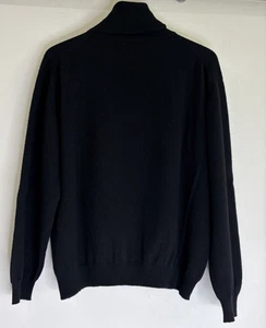 Charter Club Sz Med 45" Bust 100% Cashmere Turtleneck Long Sleeve Sweater Black - Picture 1 of 9
