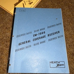 RARE! 1984 Heathkit SW-7800 Service Data Blue Book for General coverage Receiver - Picture 1 of 6