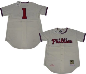 1948 Richie Ashburn #1 Phillies Mitchell & Ness Authentic Cream Wool Jersey $350 - Picture 1 of 17