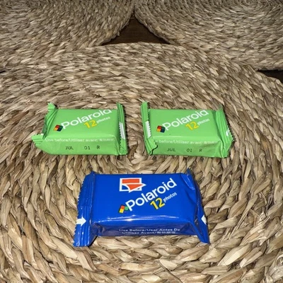 Vtg 3 New Sealed Polaroid 12 Photos Film - Image 1 of 2