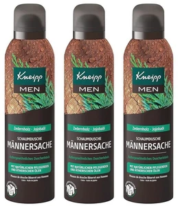 ✅Kneipp Men Schaumdusche Männersache Duschschaum Zedernholz & Jojobaöl 3x 200ml✅ - Bild 1 von 1