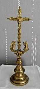 *11 Zoll Antikes Französisches Kreuz Bronze Kruzifix Religiös Christus Gotik - Bild 1 von 8
