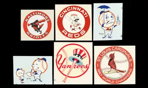 Calcomanías de béisbol antiguas 1967 Orioles Rojos New York Mets Yankees St Louis Cardinals 6 - Imagen 1 de 2