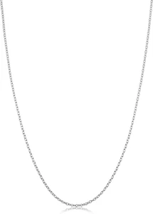 Sterling Silver or Yellow Gold over Sterling Silver Cable Chain Necklace for Wom - Picture 1 of 12