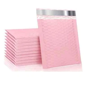 100 bolsas de envío de sobres de burbujas de polietileno rosa de 5""x7"" - Imagen 1 de 4
