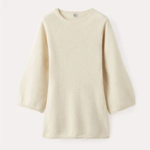 Maglione Toteme grande slim fit avorio lana cashmere maglia spessa silenzioso lusso - Foto 1 di 15