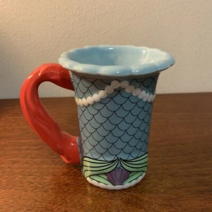 Disney Parks The Little Mermaid Ariel Dress Hair Handle Signature Mug - Picture 1 of 6