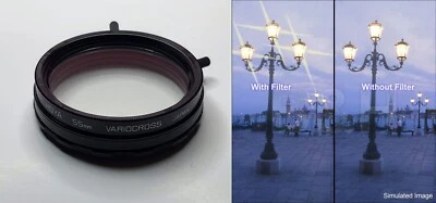 Hoya 55mm VarioCross Star Effect Glass Lens Filter Japan 55 mm Double Vari cross - Image 1 of 4