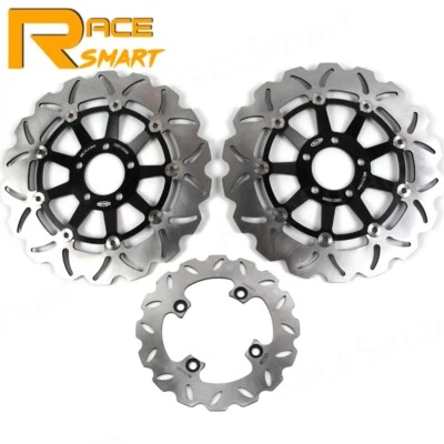 Discos de rotores de freno delanteros traseros flotantes para Kawasaki Ninja ZX9R ZX900F 2000 2001 Foto 1 de 4