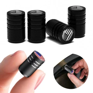 4x American Flag Car Wheel Tyre Valve Stems Air Dust Cover Screw Cap Accessories - Picture 1 of 16