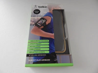 Belkin Slim-Fit Plus Armband for iPhone 6 iPhone 6S Arrow Black/Gold New - Image 1 of 3