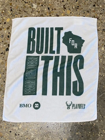 2022 Milwaukee Bucks NBA Playoffs Round 2 Built For This Rally Towel SGA 5/7 Cover