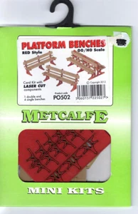 METCALFE MINI KIT - PO502 - PLATFORM BENCHES - OO/HO - new - laser cut card kit - Picture 1 of 2