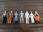 Seven Vintage Star Wars KENNER Action Figures Lot. Luke Skywalker, Leia, & More