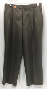 Mens Pants 34 W Green Pleated Front Dress Slacks 160303/EOB1 - Picture 1 of 8