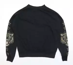 Preworn Mens Black Polyester Pullover Sweatshirt Size M - NYC - Picture 1 of 12