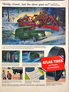 Atlas Tires Batteries Accessories Vintage Print Ad - Picture 1 of 3
