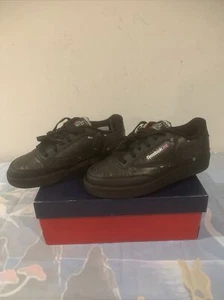 Reebok Unisex Club C 85 GY8790 Black Tennis Athletic Sneaker Shoes Size 5.5 NEW - Picture 1 of 17