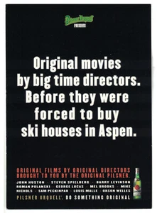 Pilsner Urquell Original Movies Unused Rack Card Free Card Ad Postcard #1 - Picture 1 of 2
