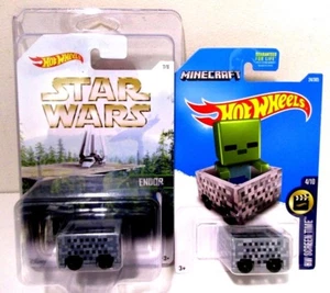 Neu Hot Wheels seltener Fabrikfehler Star Wars Endor Minecraft Minecart Auto - Bild 1 von 4
