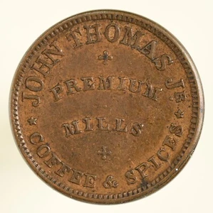 1863 John Thomas Jr. (Albany, NY) Coffee & Spices Premium Mills F-10g-1a CWT - Picture 1 of 2